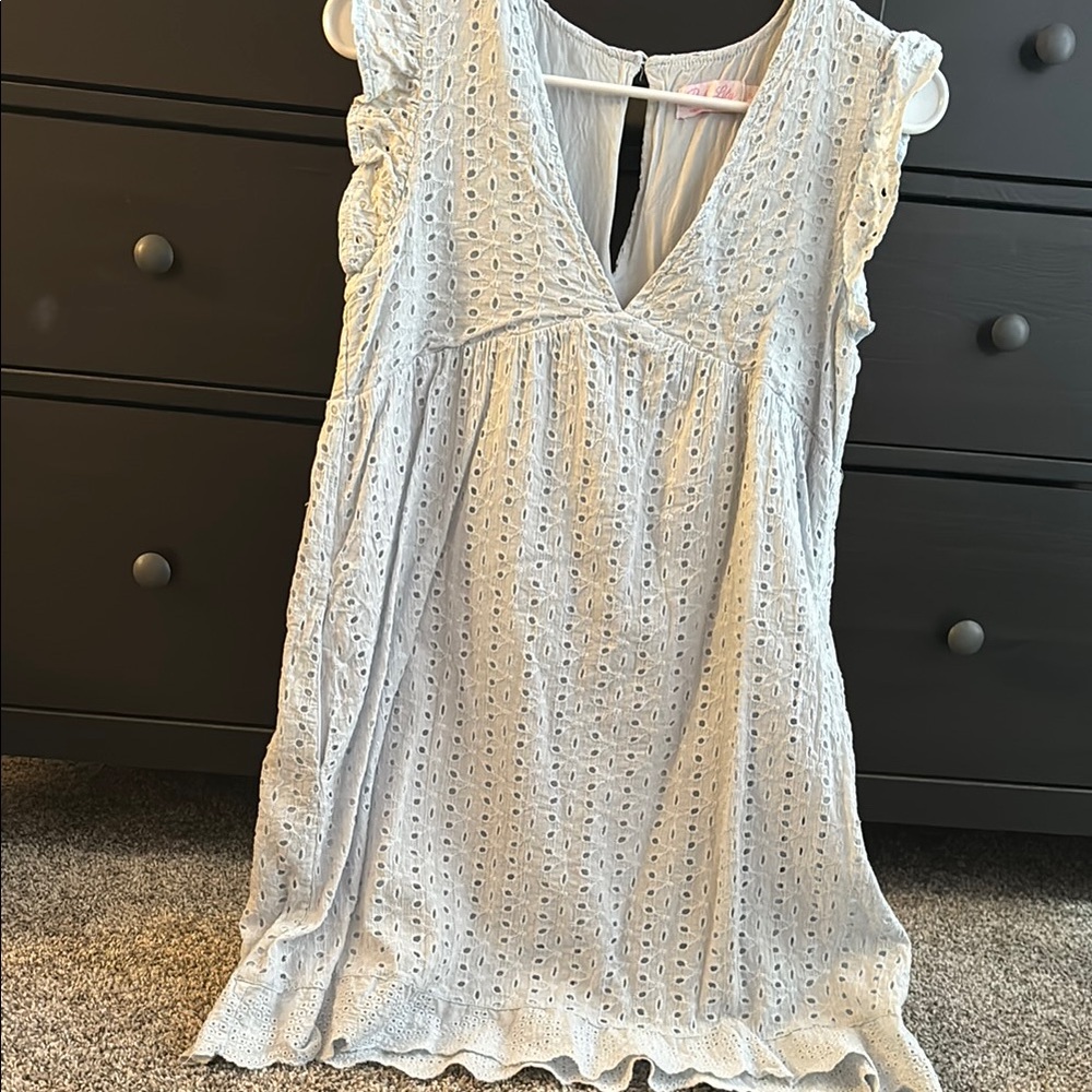 Light Blue Eyelet Dress/Romper